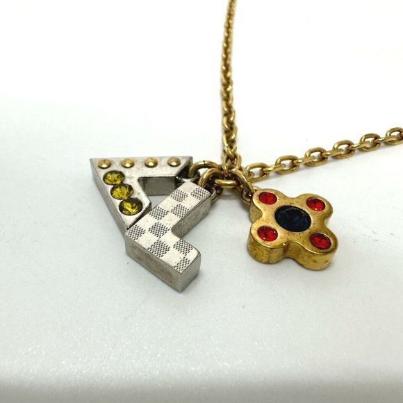 LOUIS VUITTON accessories rhinestones Pandantif Love Letters Chain Necklace - Picture 8 of 16